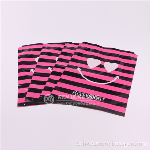 custom design logo printed cheap PE plastic handle bags